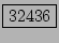 \fbox{32436}