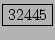 \fbox{32445}